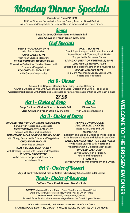 The New Bridgeview Diner