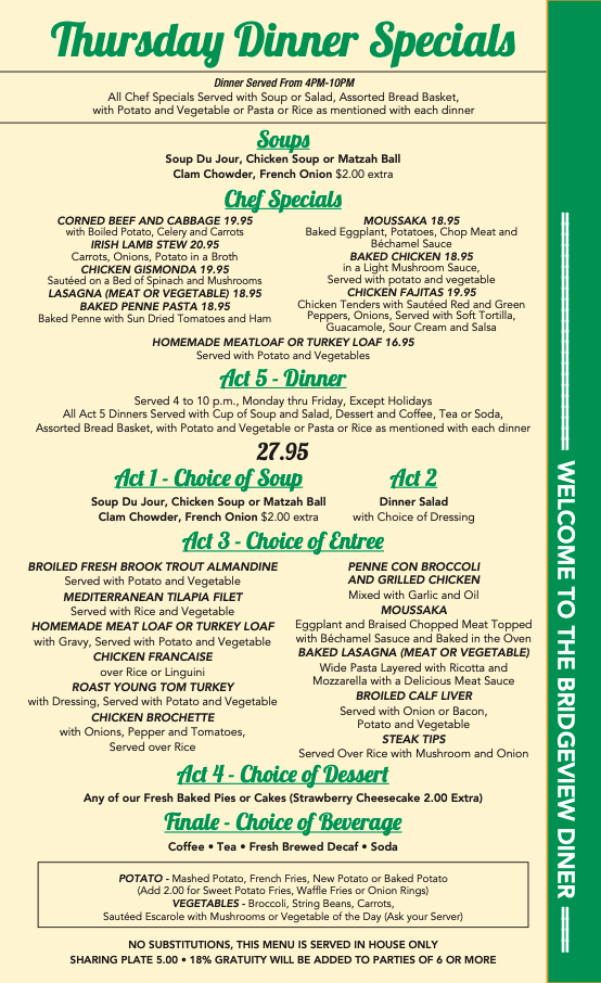 The New Bridgeview Diner