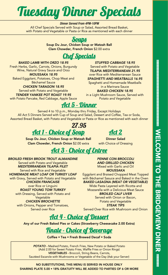The New Bridgeview Diner