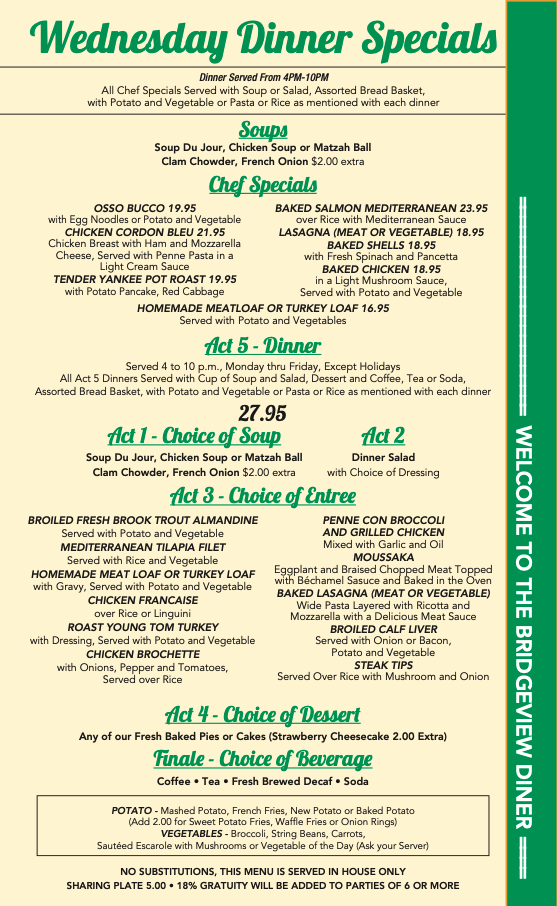 The New Bridgeview Diner