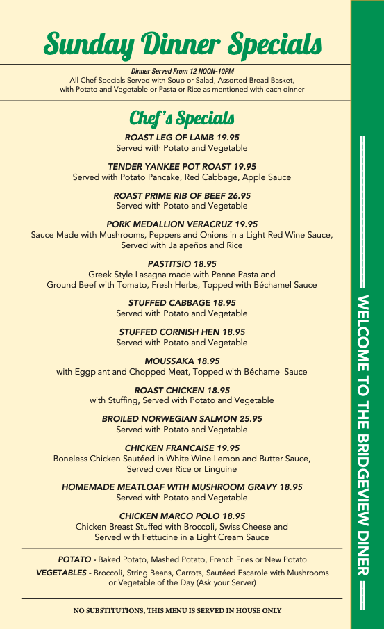 The New Bridgeview Diner
