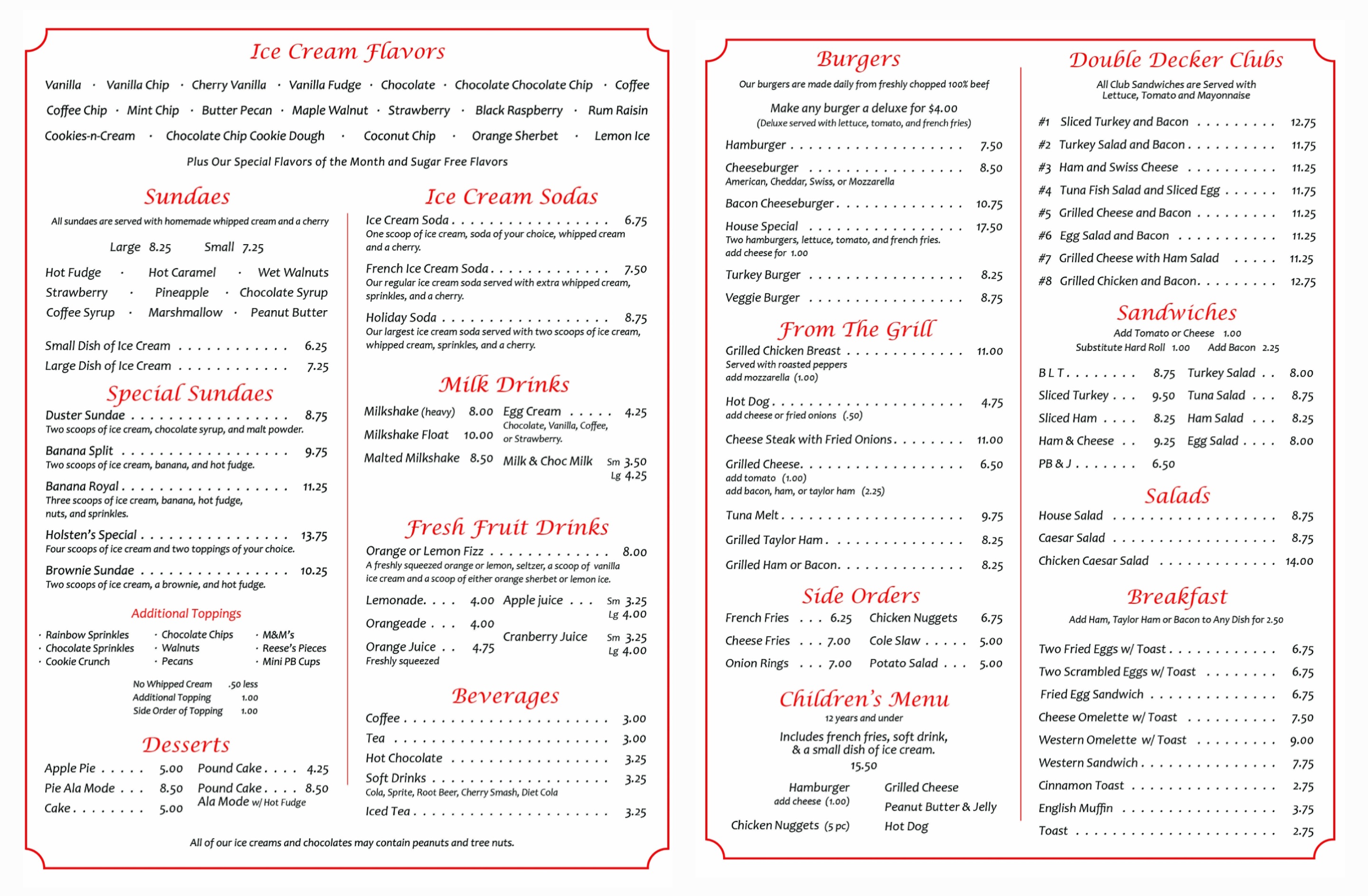Holsten's Ice Cream, Chocolate & Restaurant
